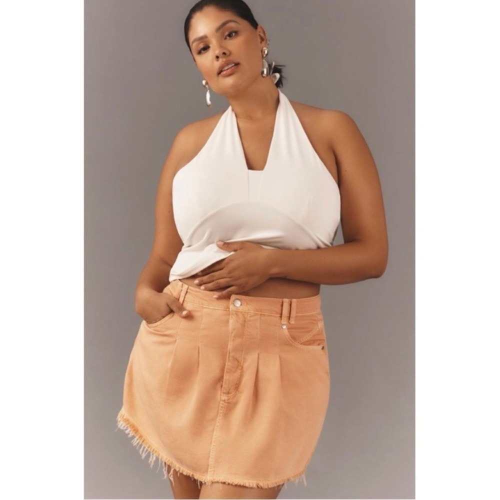 Pilcro Peach Mini Skirt